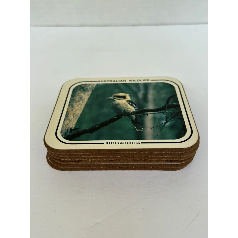Australian Collection Drink Coasters‎ Set of 6 Wildlife Animals Platypus Emu